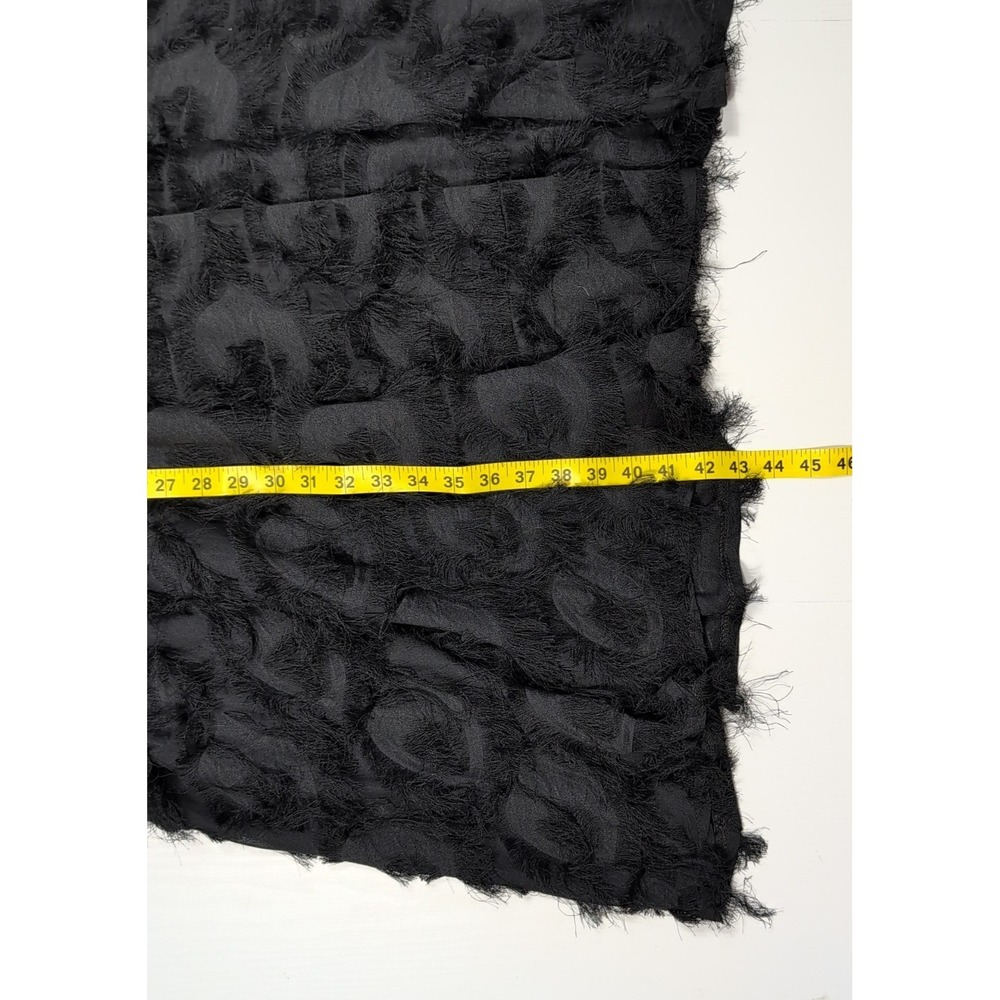 Vicky and Lucas Black Maxi Dress L NWT Feather Skirt Cocktail Evening Chic Party - Picture 14 of 16
